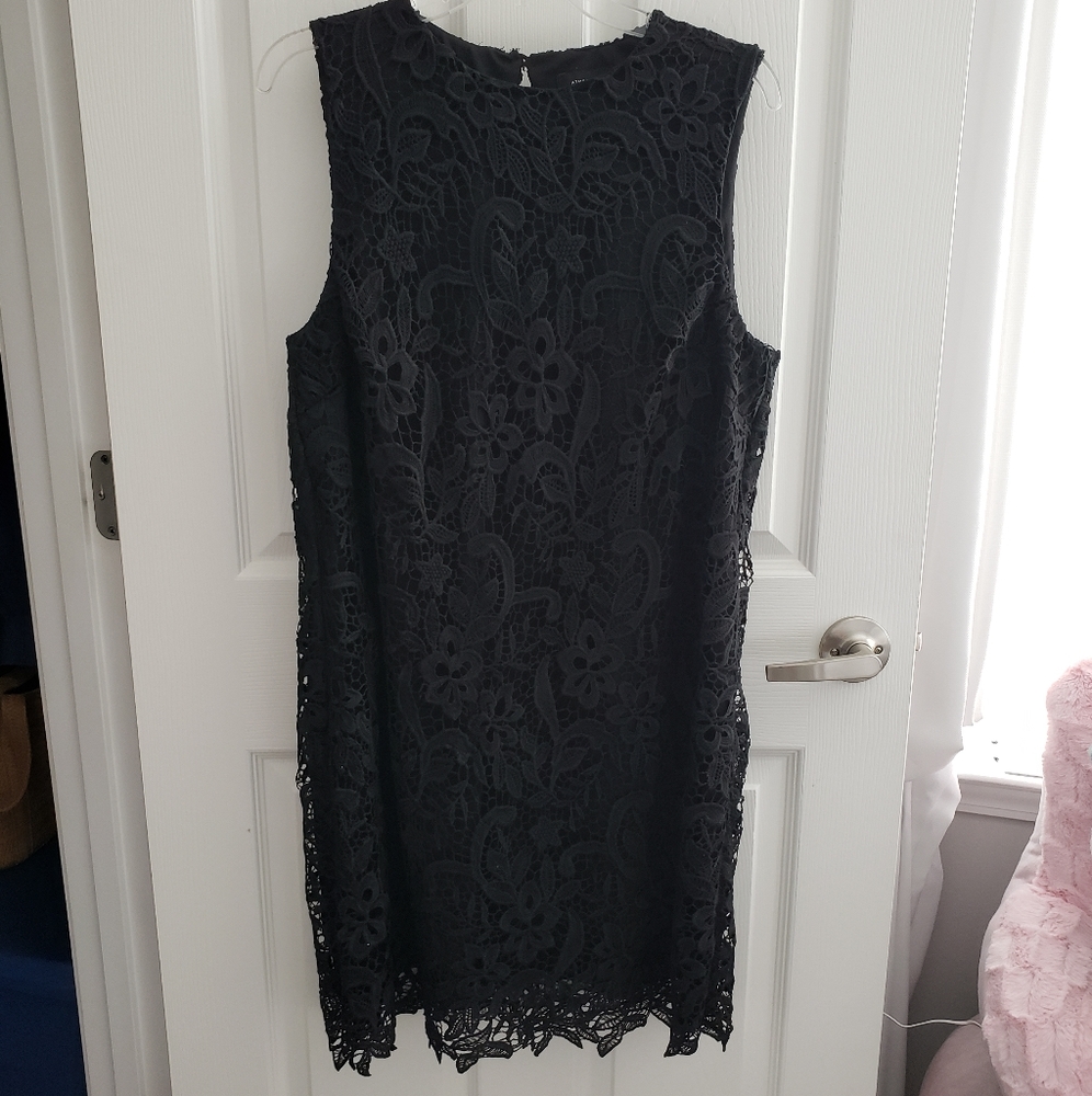 NWOT Black Crochet Dress